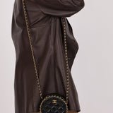 Chanel 2021 Chain Around Round Quilted Lambskin Clutch with Chain - FashioNica