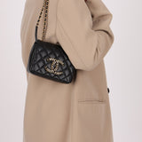 Chanel 2021 Crystal CC Full Flap Bag Quilted Lambskin Mini - FashioNica