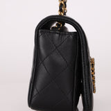 Chanel 2021 Crystal CC Full Flap Bag Quilted Lambskin Mini - FashioNica