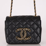 Chanel 2021 Crystal CC Full Flap Bag Quilted Lambskin Mini - FashioNica
