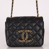 Chanel 2021 Crystal CC Full Flap Bag Quilted Lambskin Mini - FashioNica
