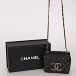 Chanel 2021 Crystal CC Full Flap Bag Quilted Lambskin Mini - FashioNica