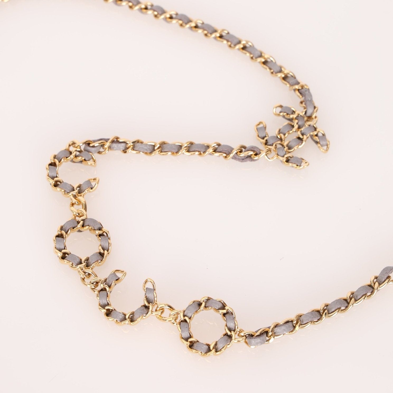 Chanel 2021 Grey Caviar COCO Cardholder on Chain - FashioNica