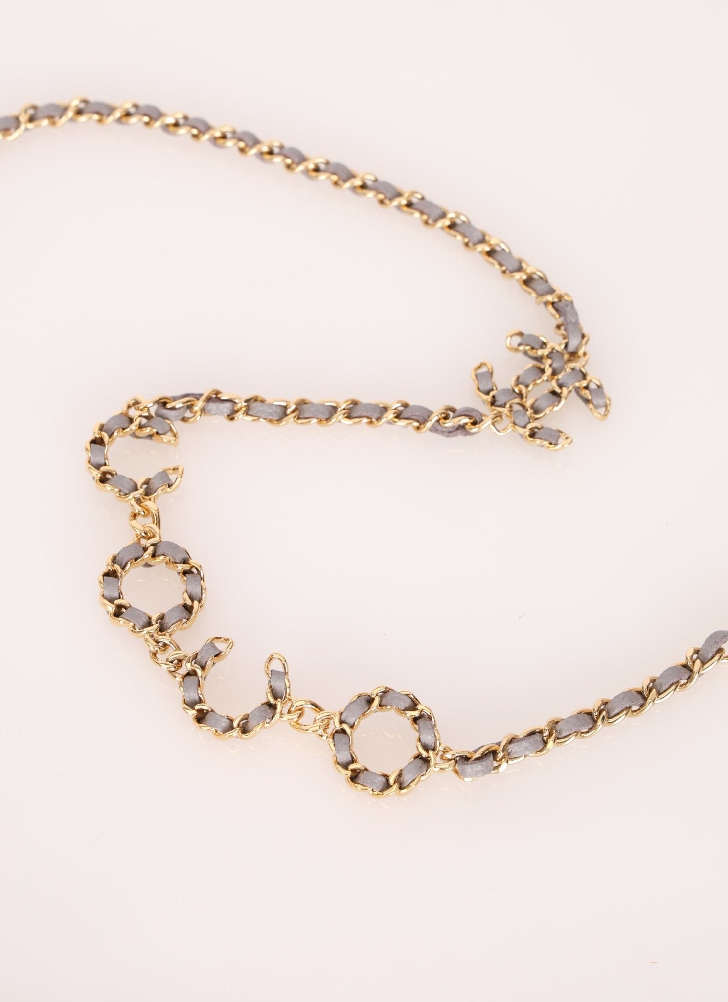 Chanel 2021 Grey Caviar COCO Cardholder on Chain - FashioNica