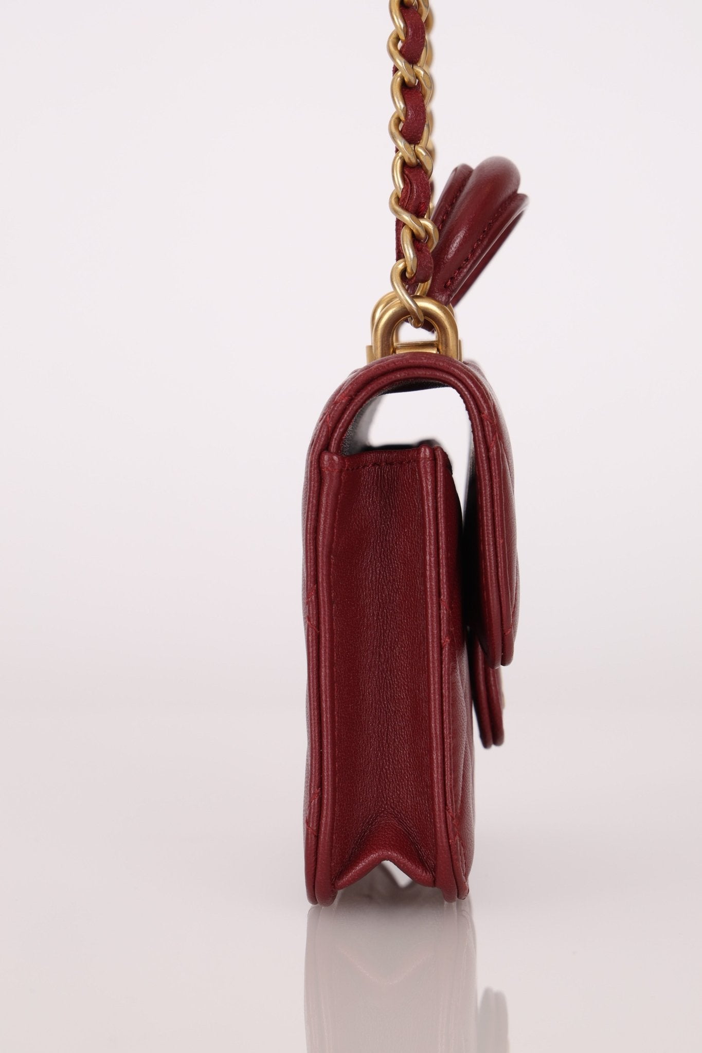 Chanel 2021 Lambskin Mini Top Handle on Chain - FashioNica
