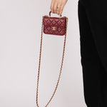 Chanel 2021 Lambskin Mini Top Handle on Chain - FashioNica