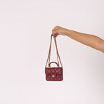 Chanel 2021 Lambskin Mini Top Handle on Chain - FashioNica