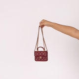 Chanel 2021 Lambskin Mini Top Handle on Chain - FashioNica