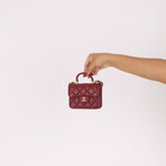 Chanel 2021 Lambskin Mini Top Handle on Chain - FashioNica