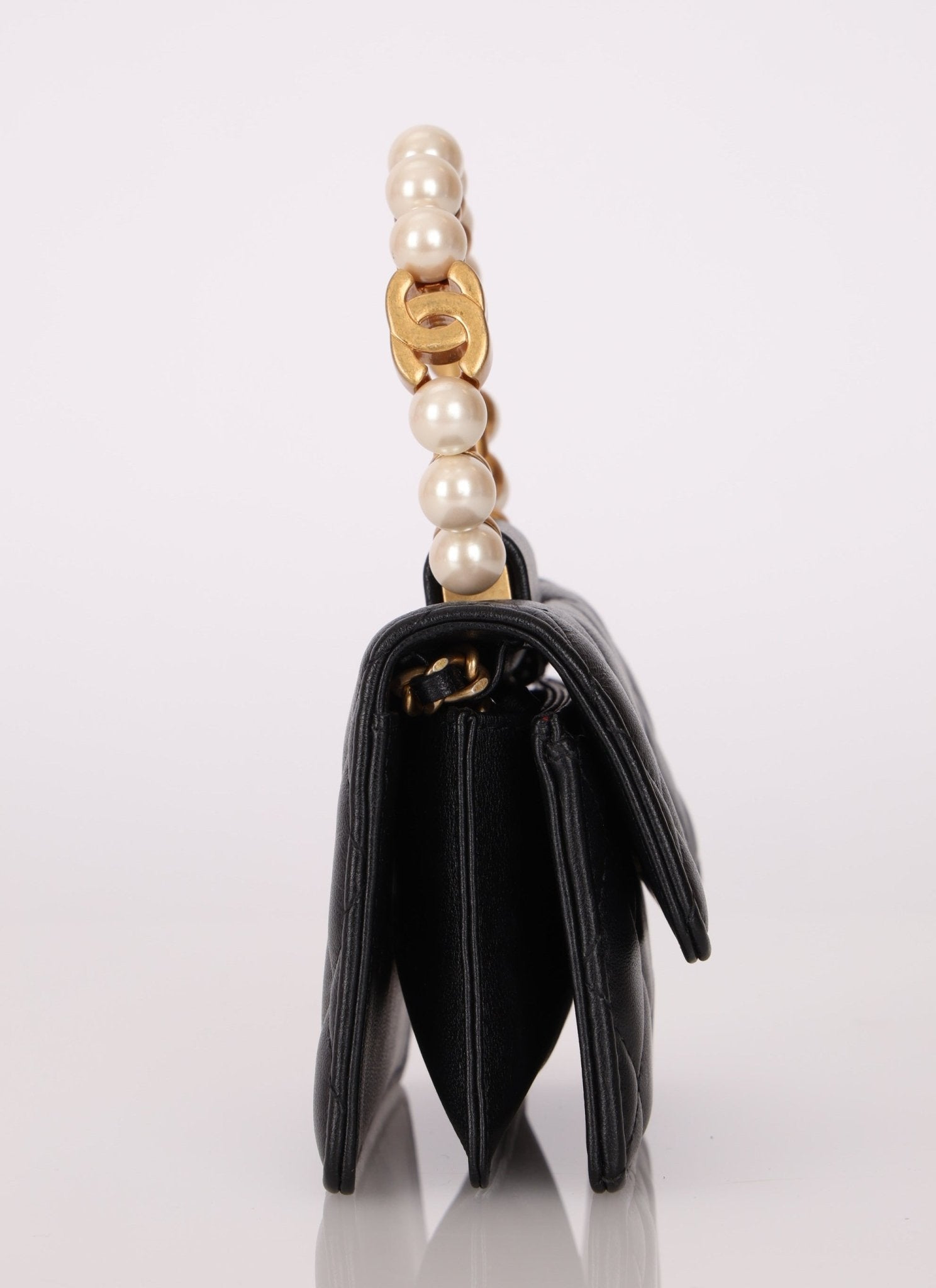 Chanel 2021 Lambskin Pearl Bracelet Bag - FashioNica