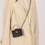Chanel 2021 Lambskin Pearl Bracelet Bag - FashioNica