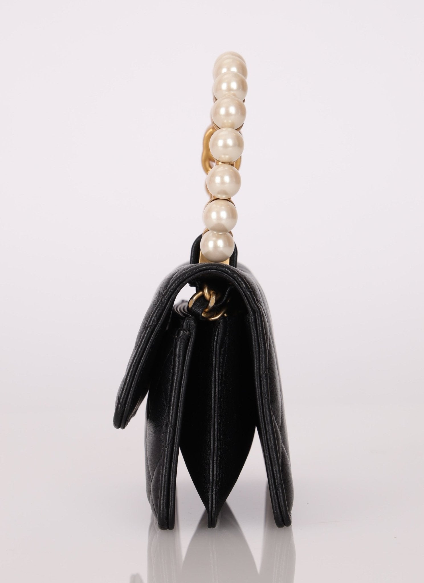 Chanel 2021 Lambskin Pearl Bracelet Bag - FashioNica