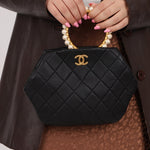 Chanel 2021 Lambskin Pearl Crown Clutch - FashioNica