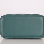 Chanel 2021 Lambskin Teal Mini Rectangular Top Handle Vanity - FashioNica