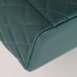 Chanel 2021 Lambskin Teal Mini Rectangular Top Handle Vanity - FashioNica