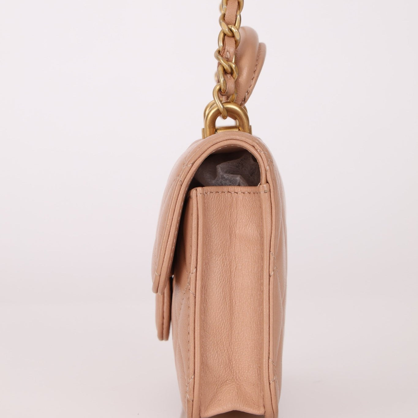 Chanel 2021 Lambskin Top Handle Cardholder on Chain - FashioNica