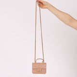 Chanel 2021 Lambskin Top Handle Cardholder on Chain - FashioNica