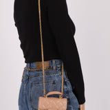 Chanel 2021 Lambskin Top Handle Cardholder on Chain - FashioNica