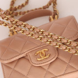 Chanel 2021 Lambskin Top Handle Cardholder on Chain - FashioNica