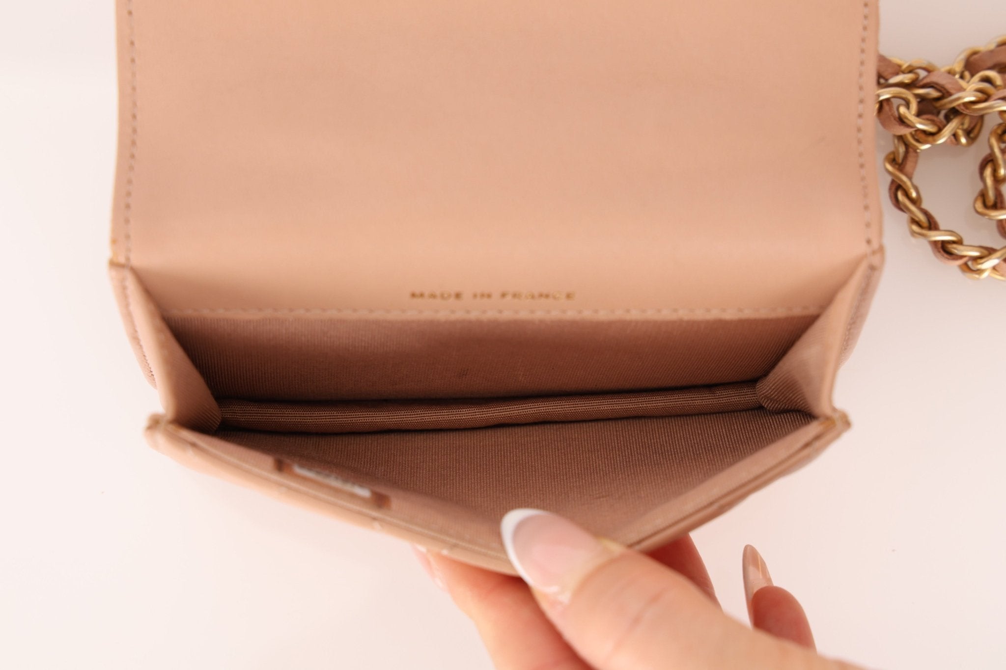 Chanel 2021 Lambskin Top Handle Cardholder on Chain - FashioNica