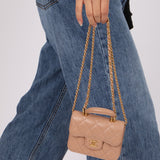 Chanel 2021 Lambskin Top Handle Cardholder on Chain - FashioNica