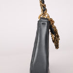 Chanel 2021 Metallic Logo Charms Quilted Pochette - FashioNica
