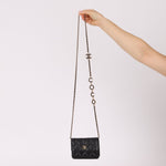 Chanel 2021 Miss Coco Strap Caviar Cardholder on Chain - FashioNica