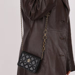 Chanel 2021 Miss Coco Strap Caviar Cardholder on Chain - FashioNica