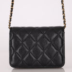 Chanel 2021 Miss Coco Strap Caviar Cardholder on Chain - FashioNica
