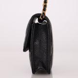 Chanel 2021 Miss Coco Strap Caviar Cardholder on Chain - FashioNica