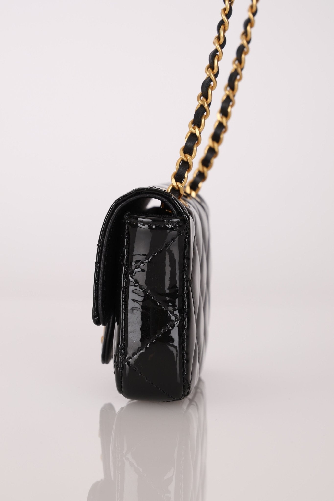 Chanel 2021 Patent Miss Coco Classic Flap Belt Bag - FashioNica