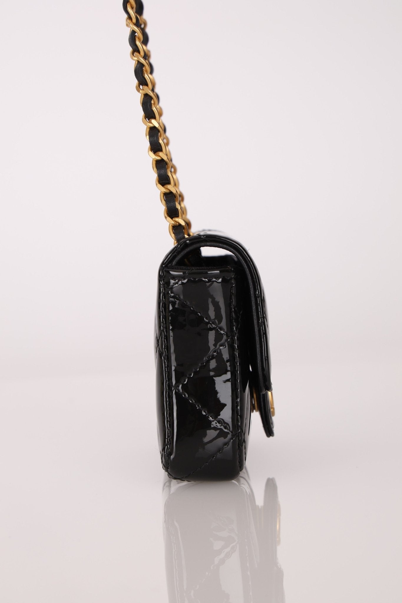 Chanel 2021 Patent Miss Coco Classic Flap Belt Bag - FashioNica