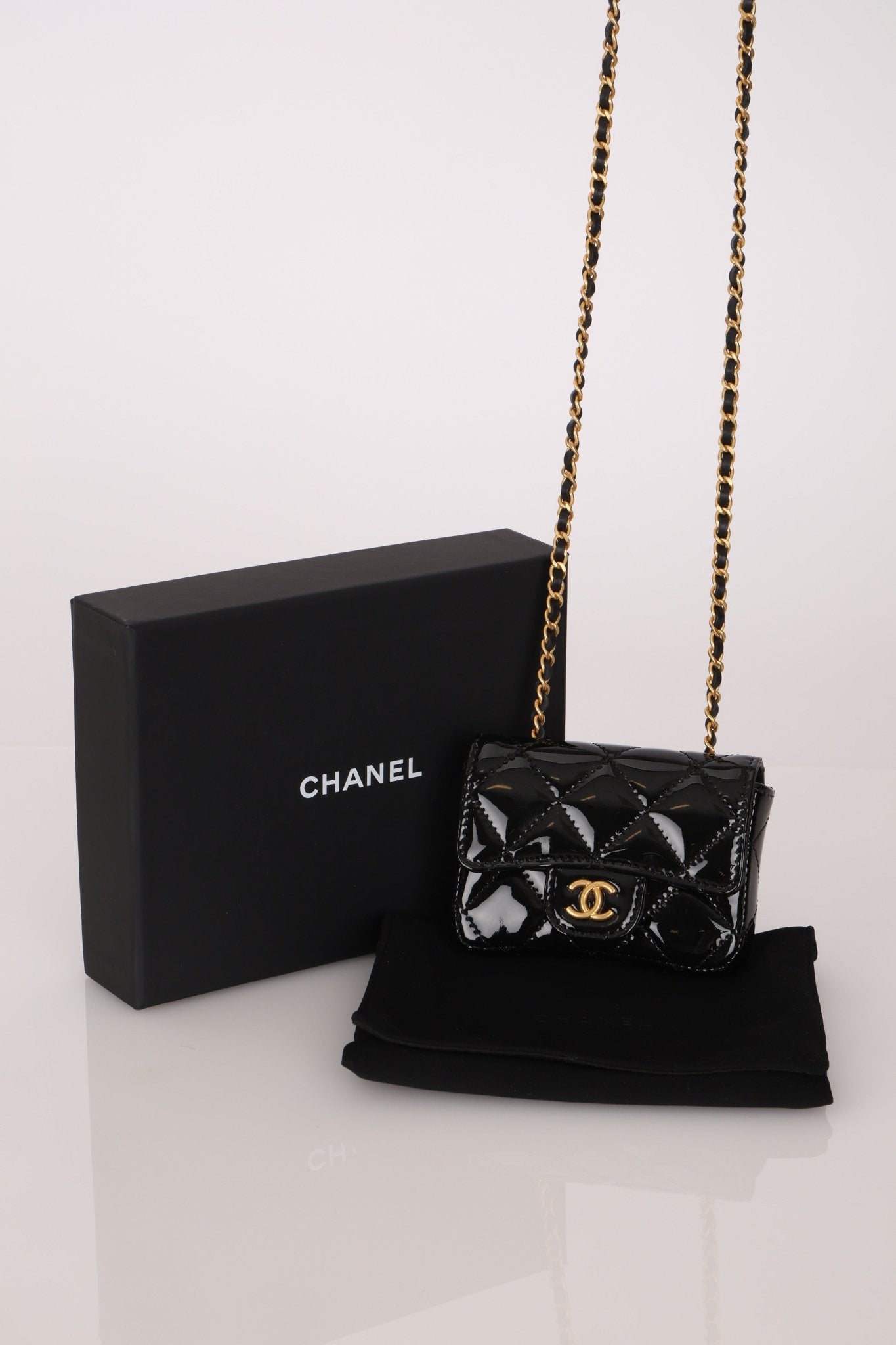 Chanel 2021 Patent Miss Coco Classic Flap Belt Bag - FashioNica
