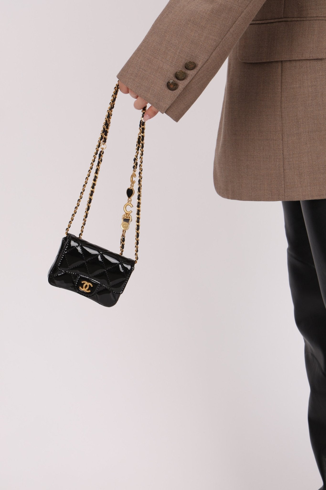 Chanel 2021 Patent Miss Coco Classic Flap Belt Bag - FashioNica