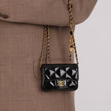 Chanel 2021 Patent Miss Coco Classic Flap Belt Bag - FashioNica