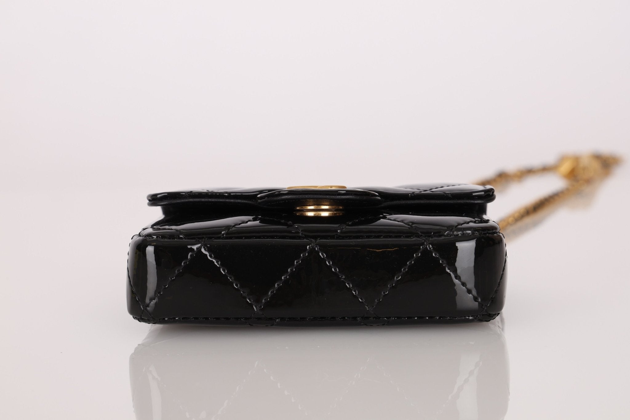 Chanel 2021 Patent Miss Coco Classic Flap Belt Bag - FashioNica