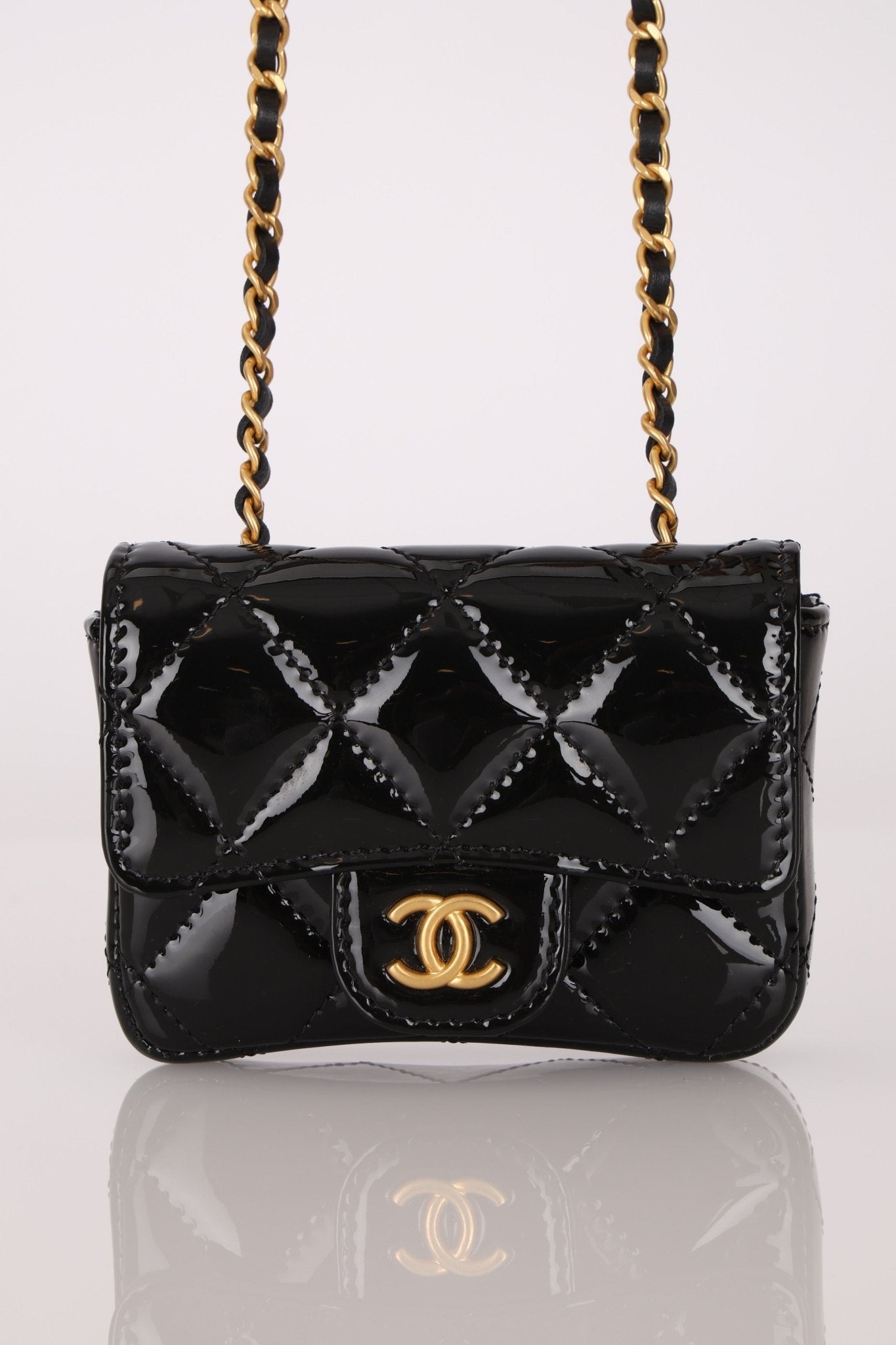 Chanel 2021 Patent Miss Coco Classic Flap Belt Bag - FashioNica