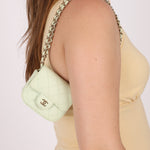 Chanel 2021 Pistachio Caviar Micro Flap - FashioNica