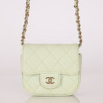 Chanel 2021 Pistachio Caviar Micro Flap - FashioNica