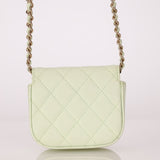 Chanel 2021 Pistachio Caviar Micro Flap - FashioNica
