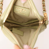 Chanel 2021 Pistachio Lambskin Chocolate Bar Mini Pouch on Chain - FashioNica