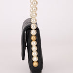 Chanel 2021 Quilted Calfskin About Pearls Card Holder Flap With Chain - FashioNica