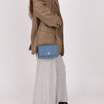 Chanel 2021 Quilted Denim Pearl Crush Wallet On Chain - FashioNica