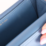 Chanel 2021 Quilted Denim Pearl Crush Wallet On Chain - FashioNica