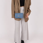 Chanel 2021 Quilted Denim Pearl Crush Wallet On Chain - FashioNica