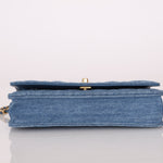 Chanel 2021 Quilted Denim Pearl Crush Wallet On Chain - FashioNica