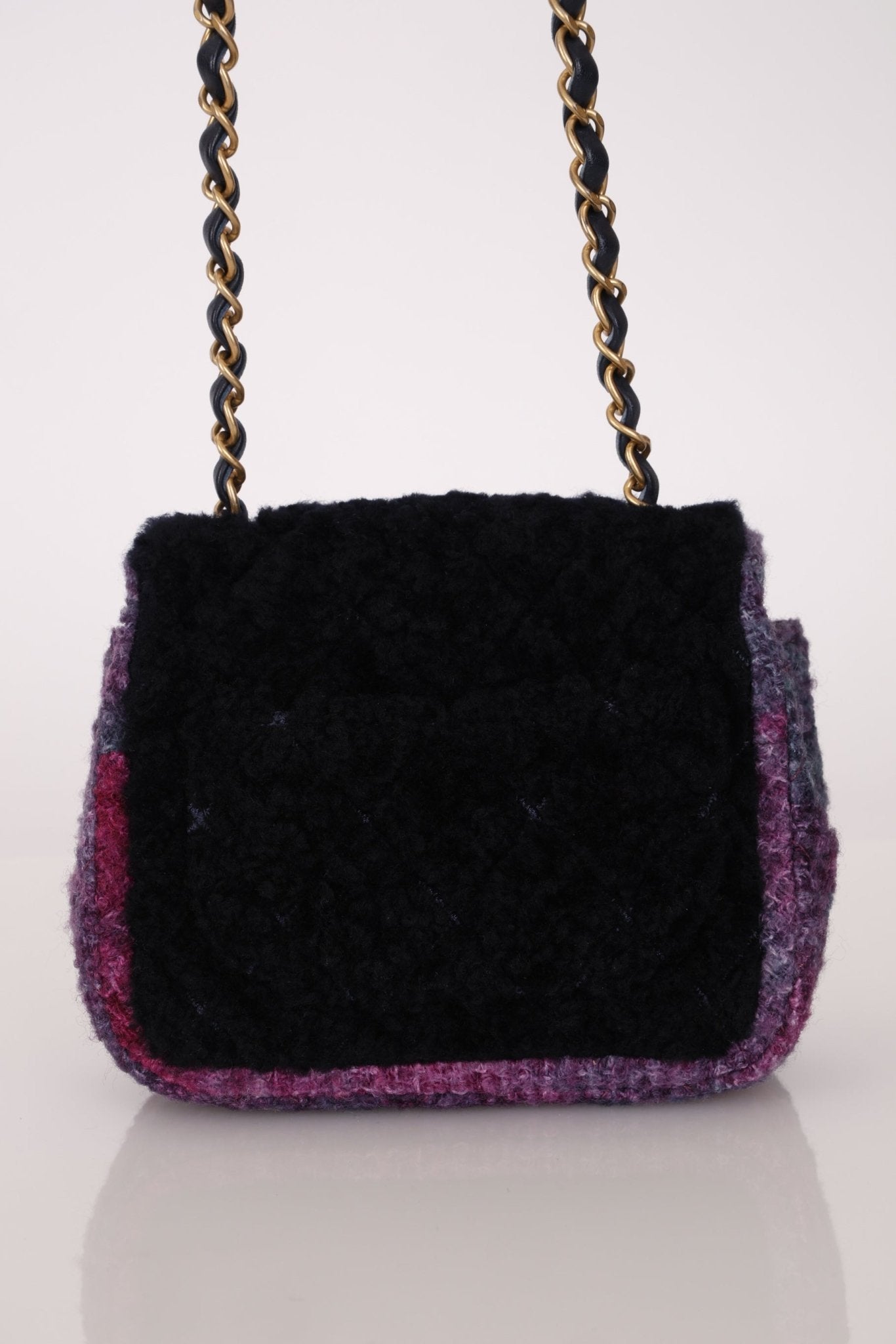 Chanel 2021 Tweed Turnlock Mini Square Flap Bag - FashioNica