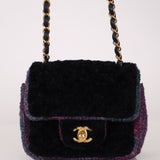 Chanel 2021 Tweed Turnlock Mini Square Flap Bag - FashioNica