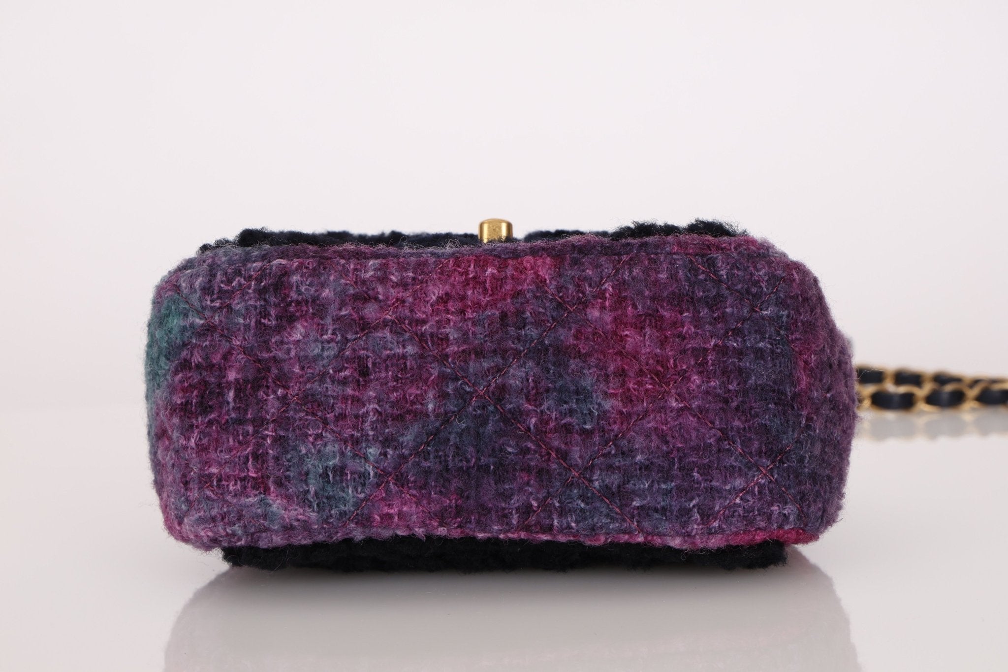 Chanel 2021 Tweed Turnlock Mini Square Flap Bag - FashioNica