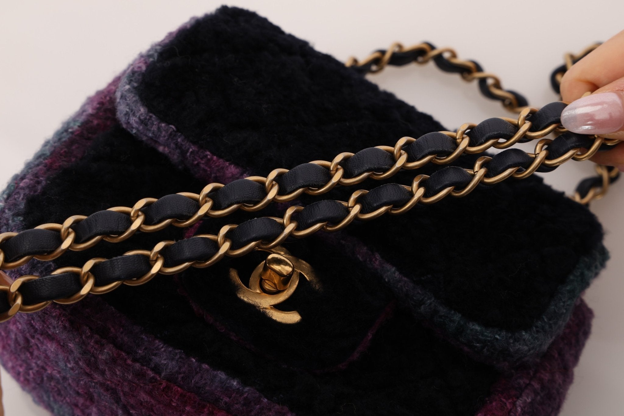 Chanel 2021 Tweed Turnlock Mini Square Flap Bag - FashioNica